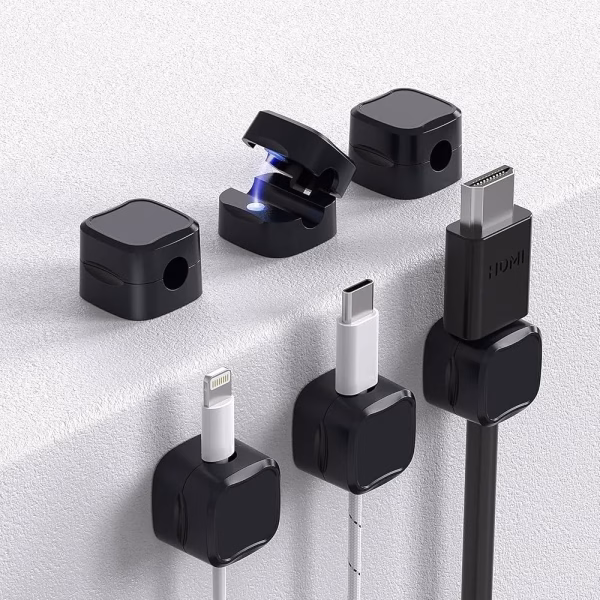 Magnetic desk cable holder (6-Piece Combo)