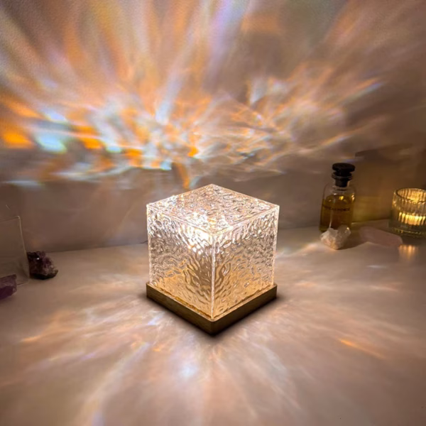 Water Ripples Cube Light - Touch Varient (No Remote)